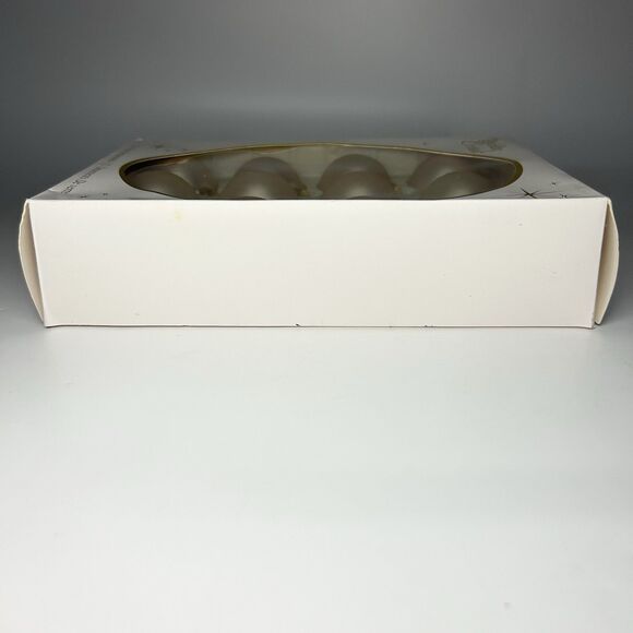 VTG 12ct Sparkling Creations Gold Cream Glass Small Christmas Ornaments 1.75” - Picture 9 of 16